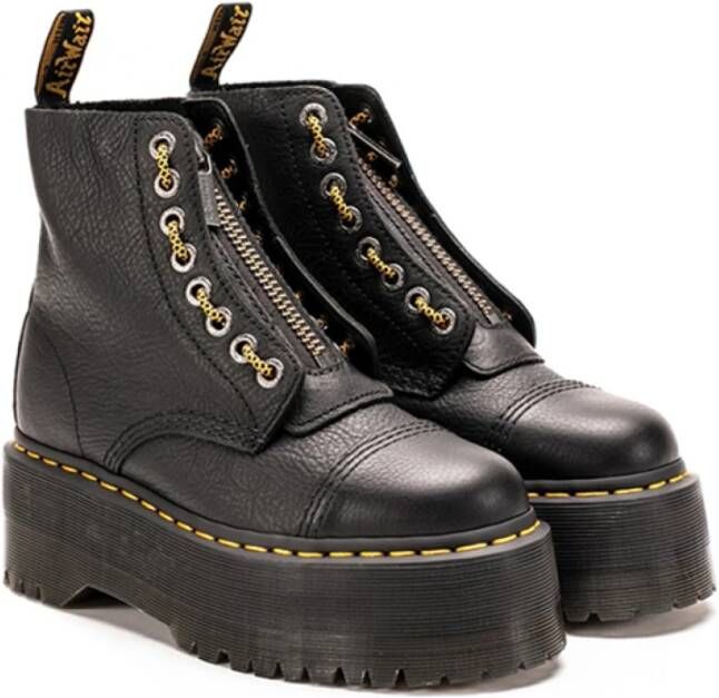 Dr. Martens Zwarte Leren Schoenen Zwart Dames