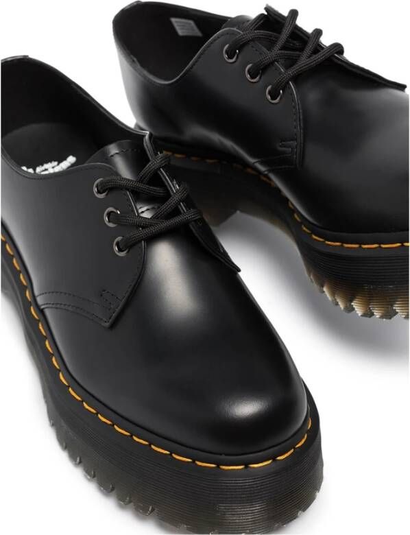 Dr. Martens Zwarte Leren Veterschoenen Black Dames