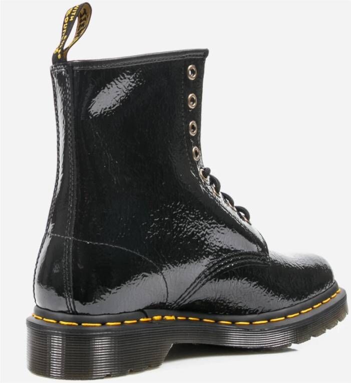 Dr. Martens Zwarte Leren Veterschoenen voor Dames Black Dames
