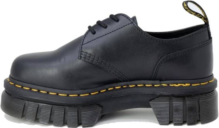 Dr. Martens Zwarte Leren Veterschoenen Vrouwen Black Dames
