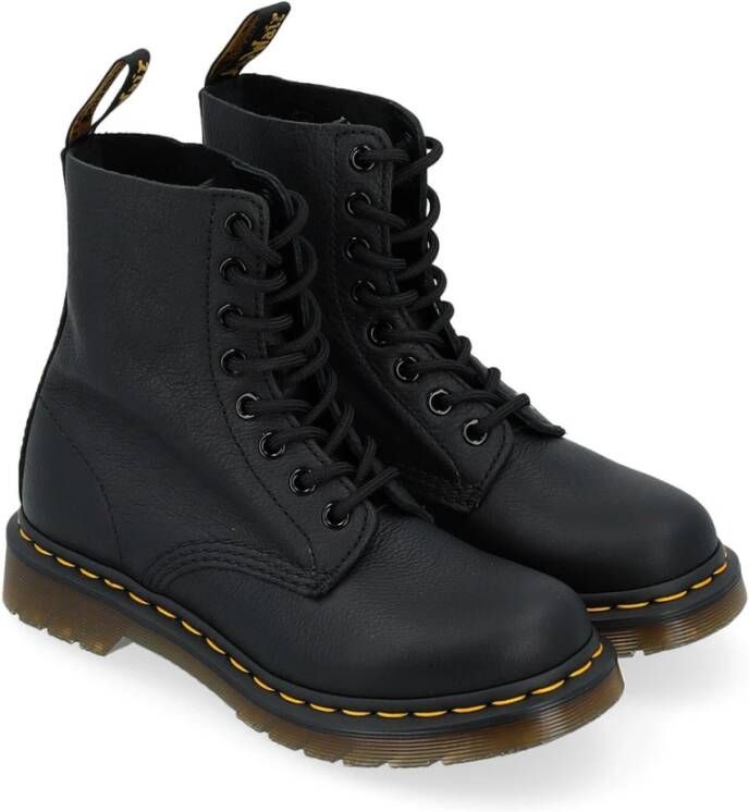 Dr. Martens Zwarte Nappa Leren Enkellaarzen Black Heren