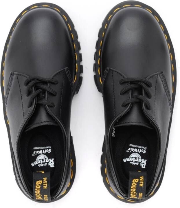 Dr. Martens Zwarte Nappa Lux Audrick Veterschoen Black Dames