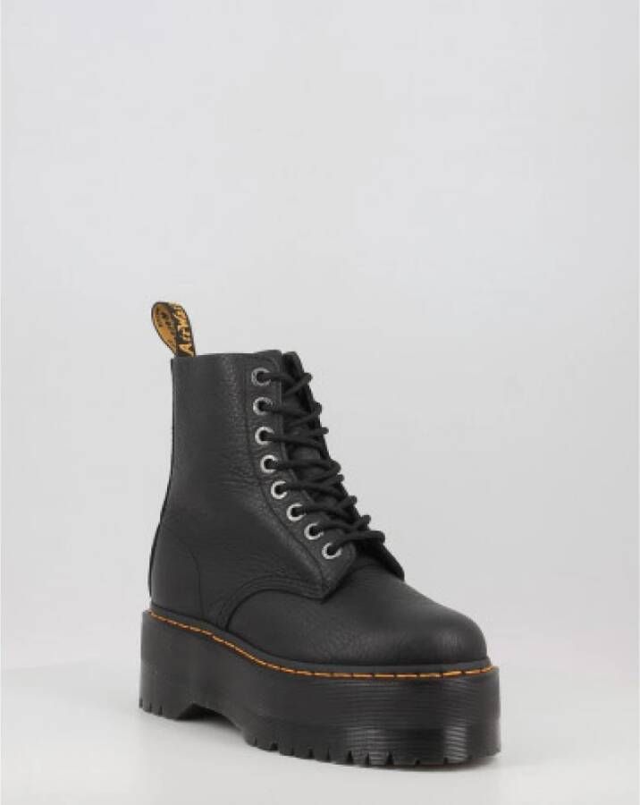 Dr. Martens Zwarte platform veterschoenen voor dames Zwart Dames