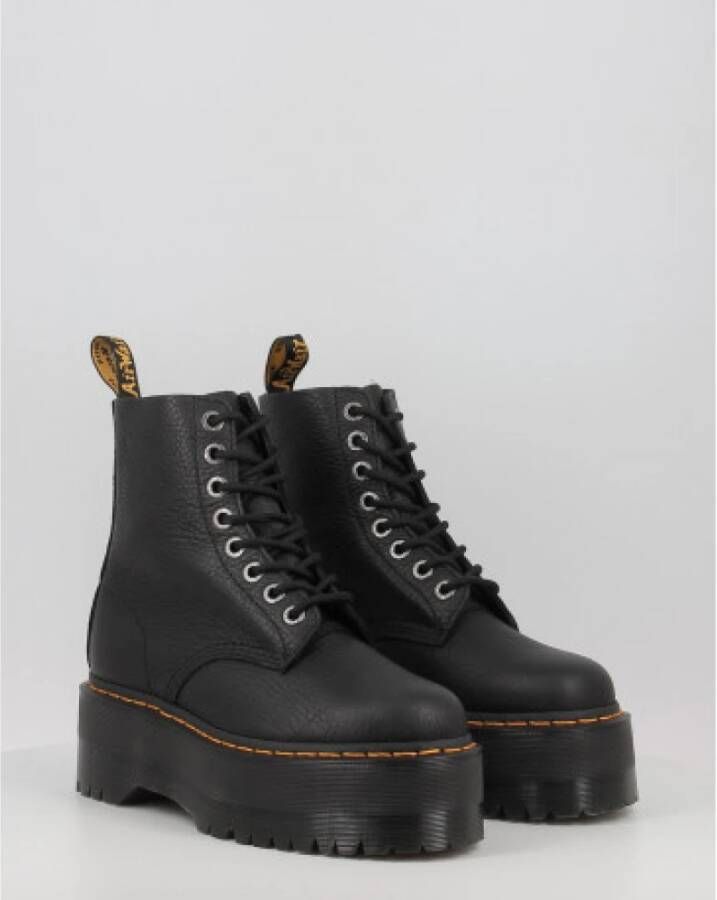 Dr. Martens Zwarte platform veterschoenen voor dames Zwart Dames