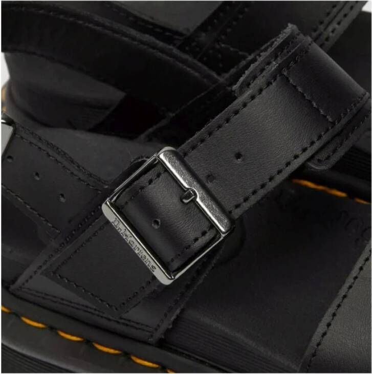 Dr. Martens Zwarte Platte Hydro Sandalen Black Dames