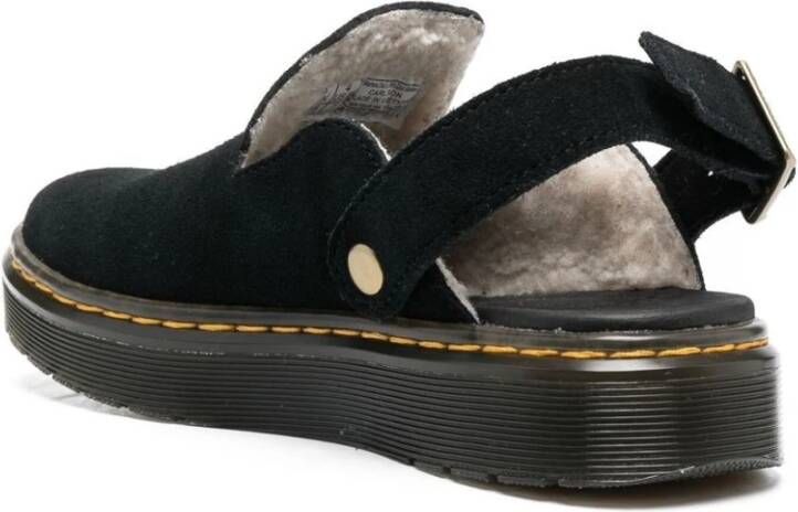 Dr. Martens Zwarte platte slingback-muiltjes Black Dames