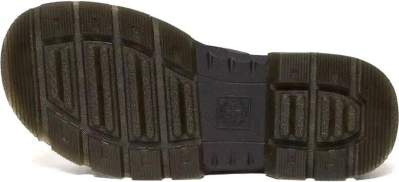 Dr. Martens Zwarte Poly Platte Sandalen voor Mannen Black Heren