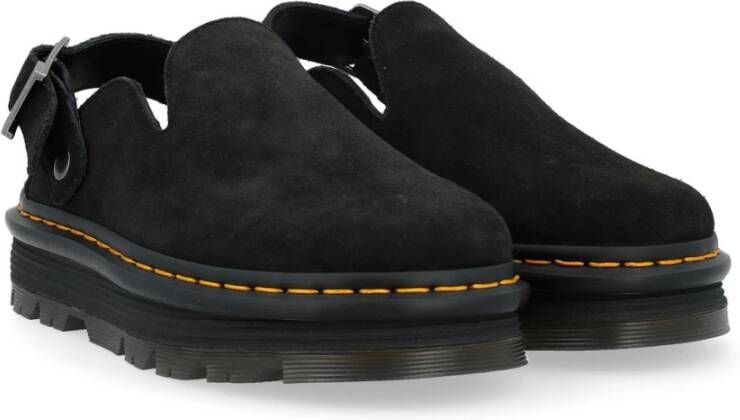 Dr. Martens Zwarte Suède Zebzag Muiltjes Black Heren