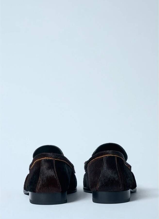 Dries Van Noten Gestapelde Hak Kalfshaar Loafers
