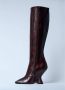 Dries Van Noten Italiaanse Leren Sleehaklaarzen Brown Dames - Thumbnail 4