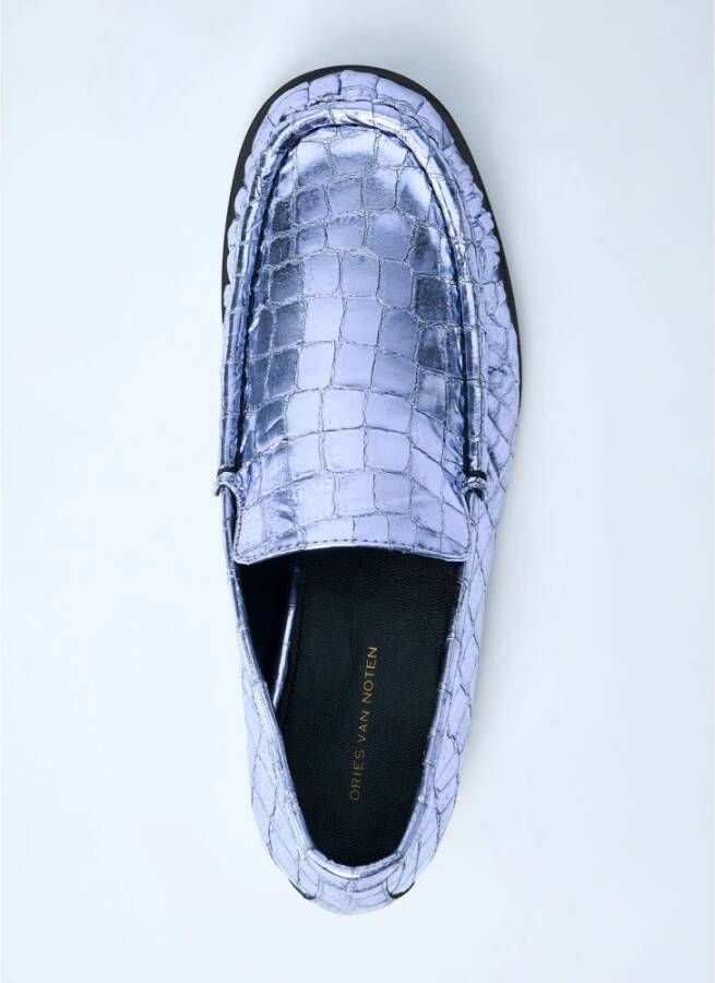 Dries Van Noten Krokodil-geëtste Leren Loafers