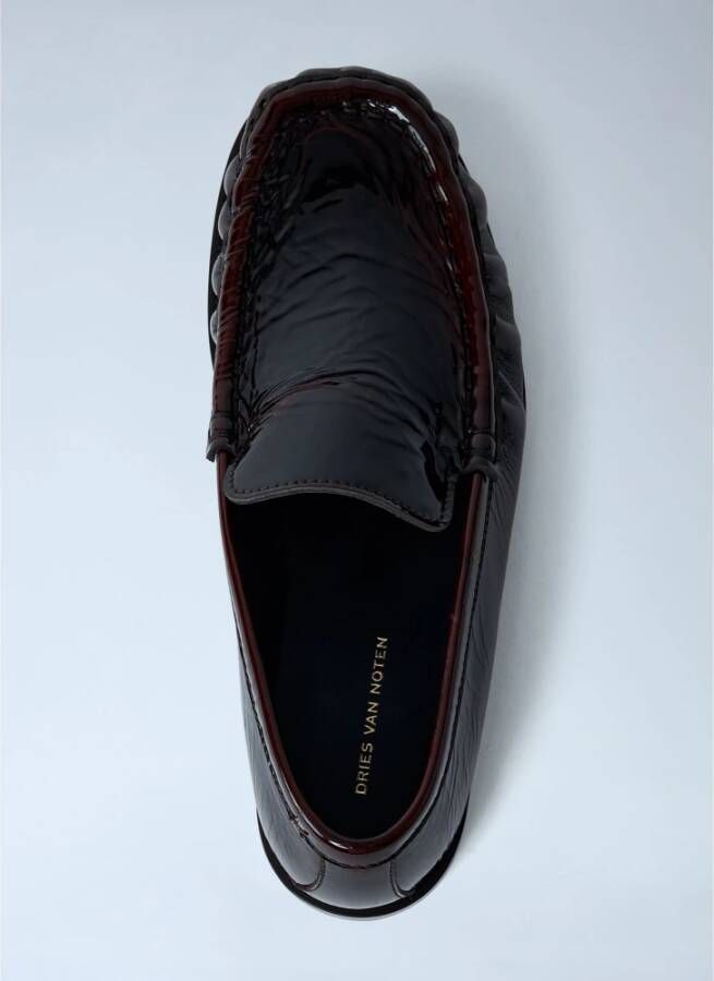 Dries Van Noten Lakleren Loafers Amandel Teen