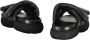 Dries Van Noten Leren Rubber Slippers met Velcro Band - Thumbnail 2
