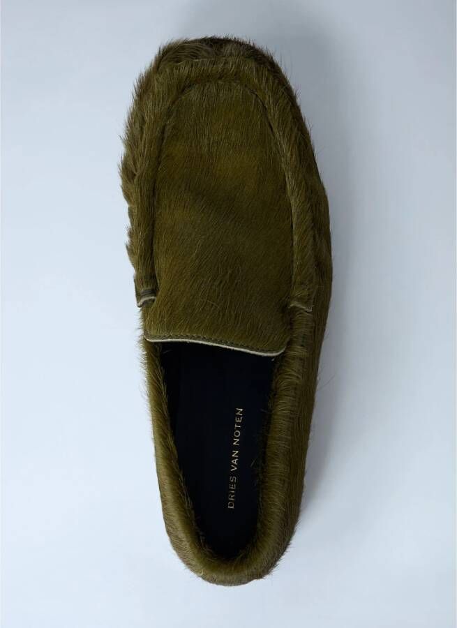 Dries Van Noten Pony Hair Loafers Amandelteen Italië
