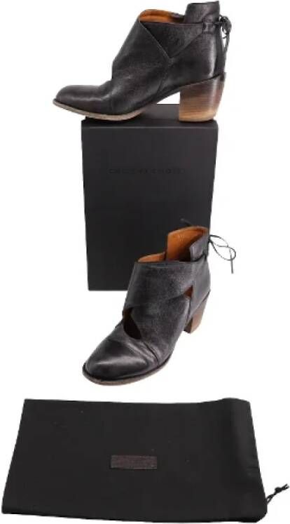 Dries van Noten Pre-owned Leather boots Black Dames