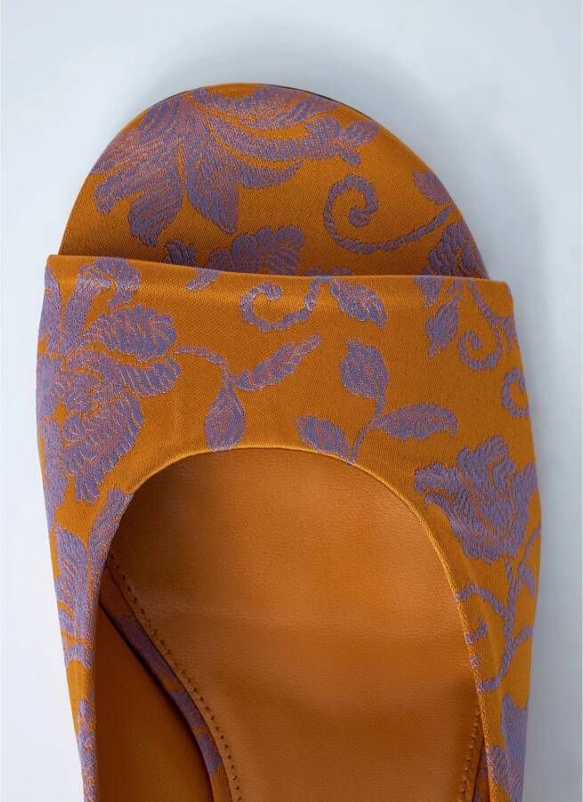 Dries Van Noten Satin Slingback Sleehakken