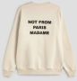 Drole de Monsieur Beige Slogan Sweatshirt met Attitude - Thumbnail 2