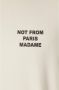 Drole de Monsieur Beige Slogan T-Shirt Relaxte Pasvorm - Thumbnail 2