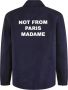 Drole de Monsieur Blauwe Slogan Jas voor Heren - Thumbnail 2