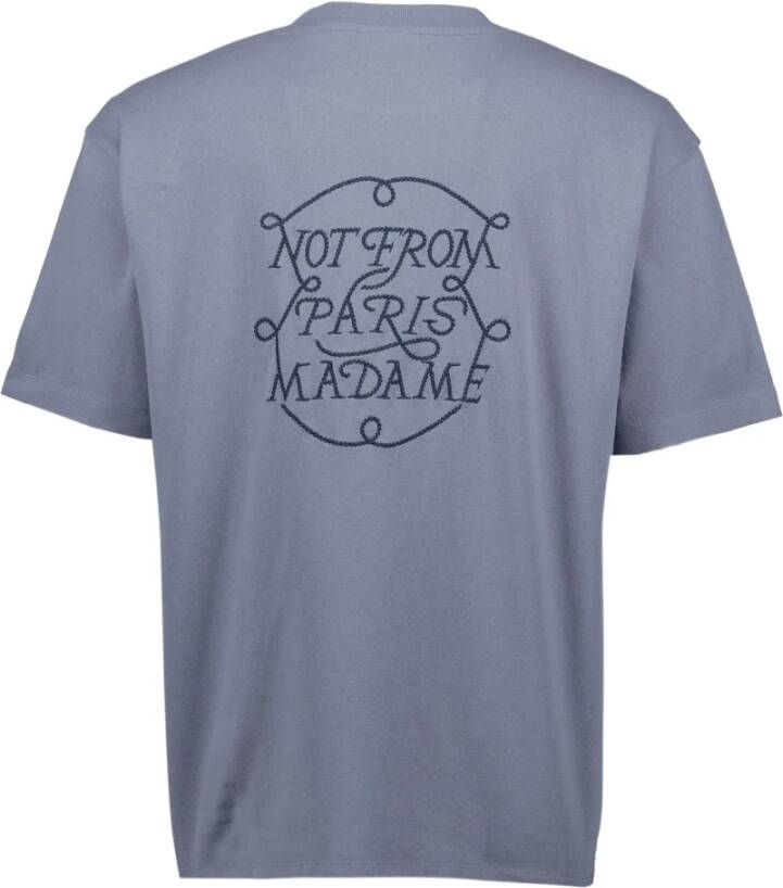 Drole de Monsieur Blauwe Staat Slogan T-shirts en Polo's
