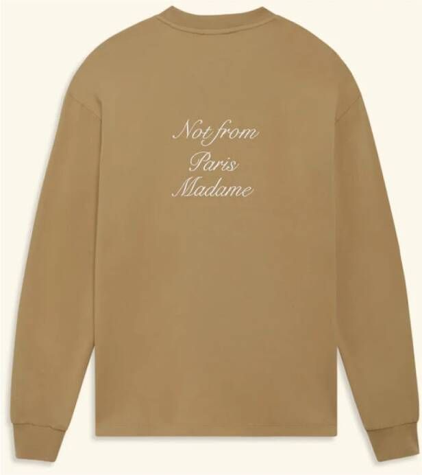Drole de Monsieur Bruin T-shirt met Lange Mouwen en Slogan