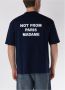Drole de Monsieur Navy Slogan Print T-shirt - Thumbnail 4