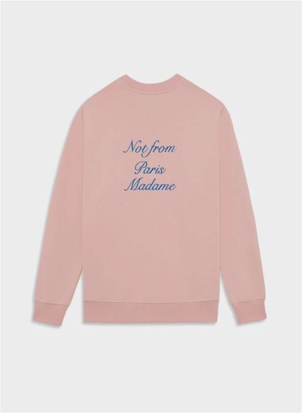 Drole de Monsieur Cursive Slogan Crewneck Sweatshirt