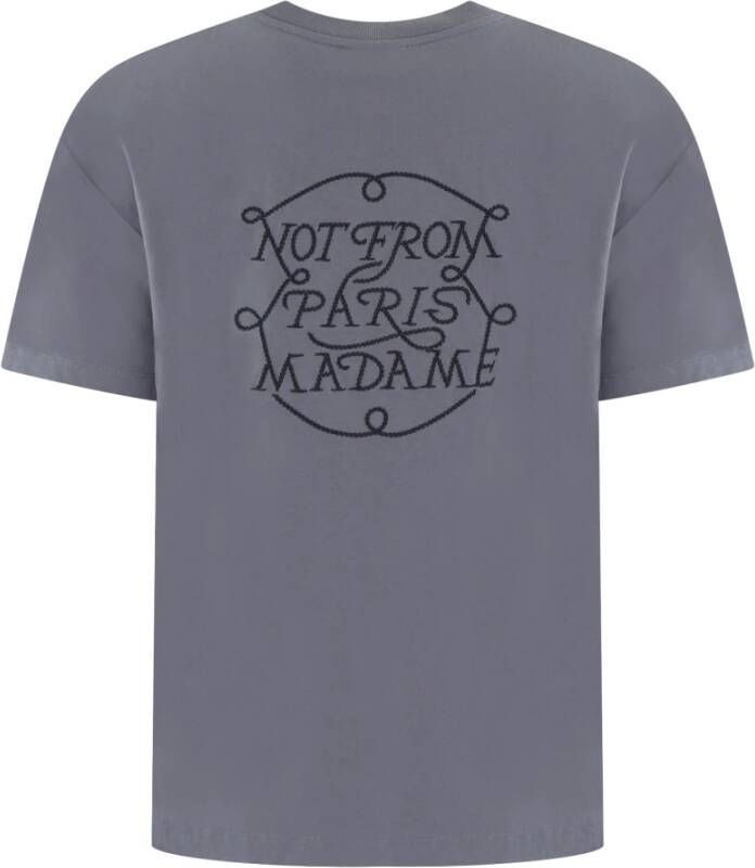 Drole de Monsieur Heren Slogan T-shirt met Tresses