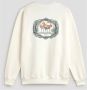 Drole de Monsieur Witte Urban Sweatshirt met Geborduurde Boodschap - Thumbnail 2