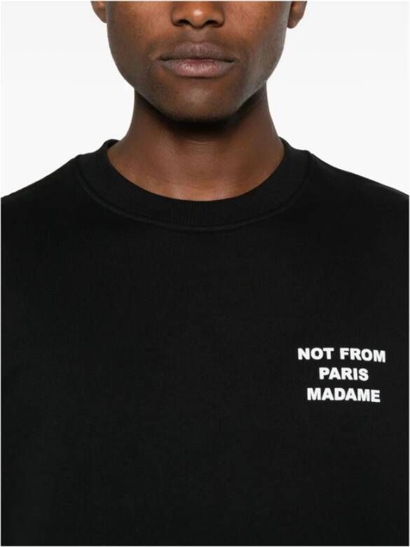 Drole de Monsieur Zwarte Sweatshirt met Slogan