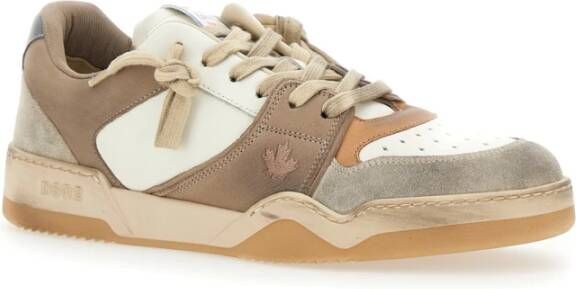 Dsquared2 Beige Sneakers met reliëflogo Multicolor Heren