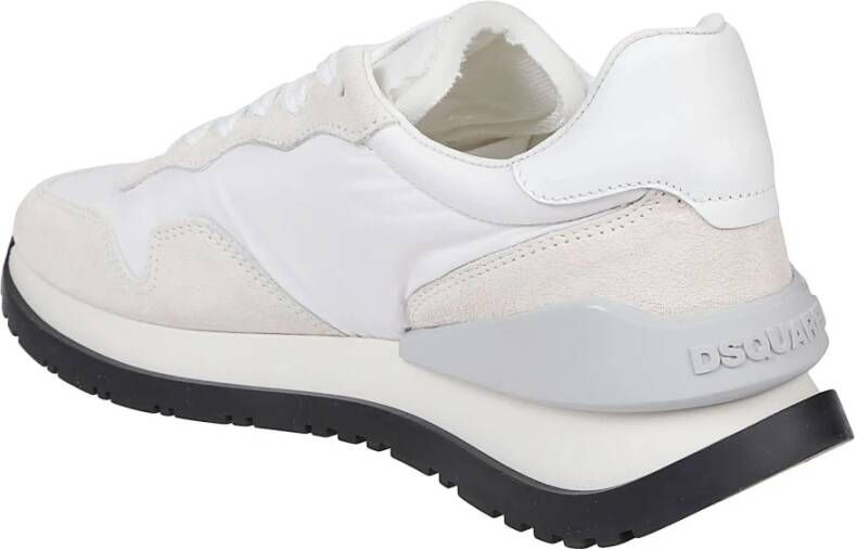 Dsquared2 Bianco Lace-Up Low Top Sneakers White Dames