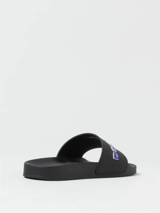 Dsquared2 Blauwe Rubberen Slippers met Logo