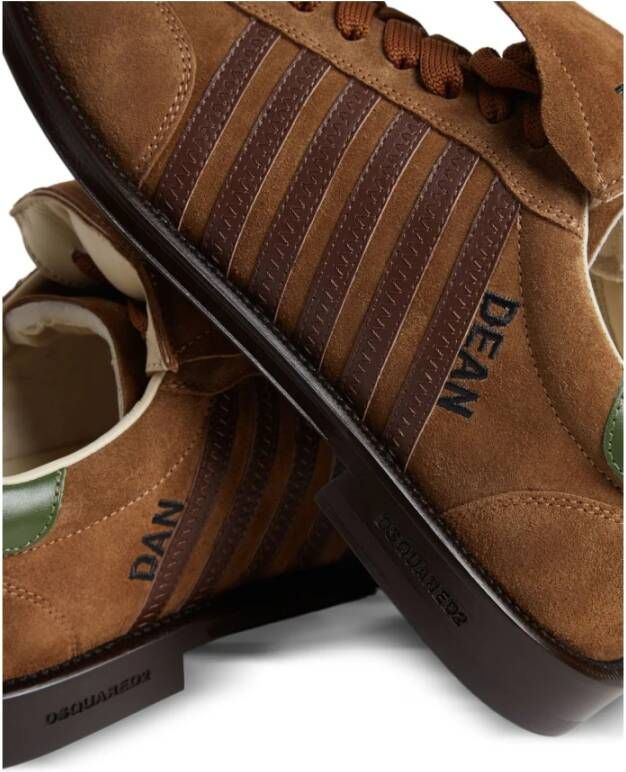 Dsquared2 Bruin Leren Veterschoenen