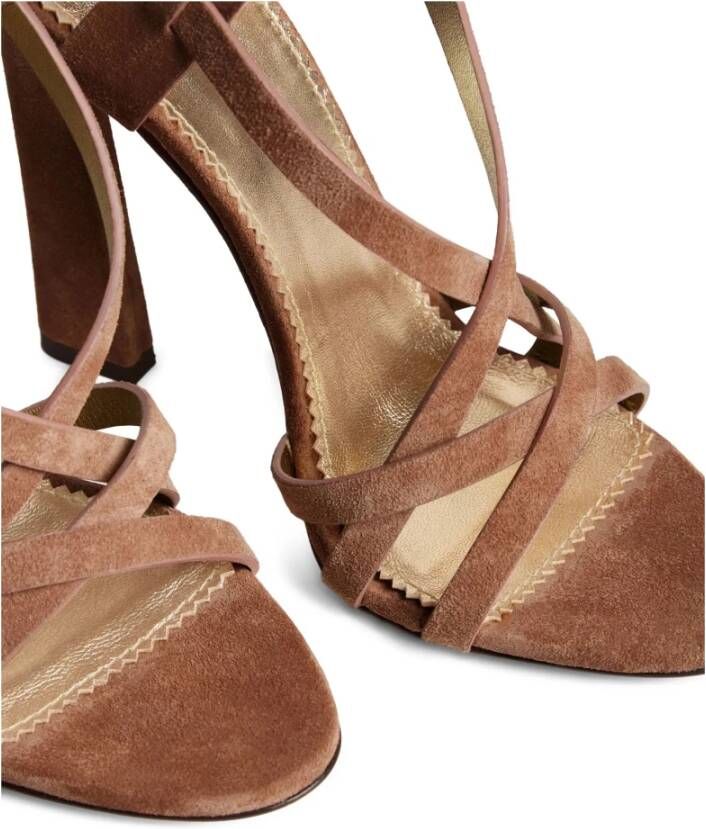 Dsquared2 Bruine leren hakken