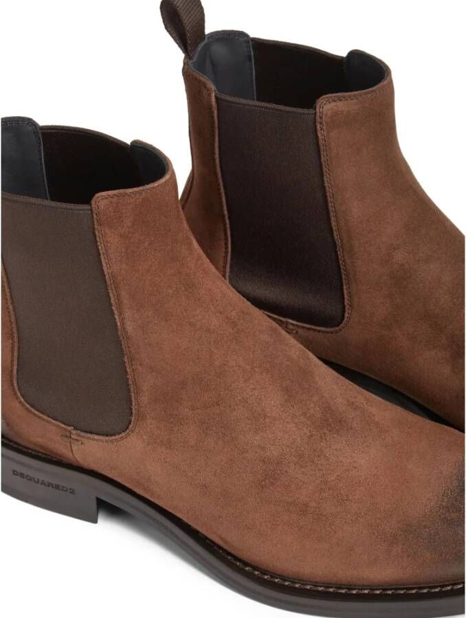 Dsquared2 Bruine leren sneakers