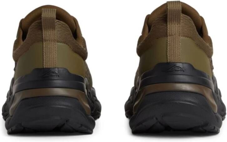 Dsquared2 Bruine Sneakers met Olijfgroene Details