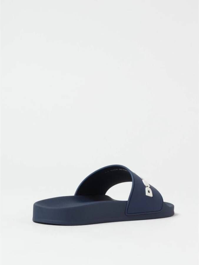 Dsquared2 Comfortabele Rubberen Slippers Sandalen Blauw