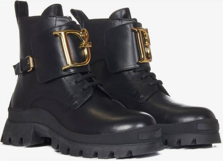 Dsquared2 D2 Statement Ankle Boots Zwart Dames