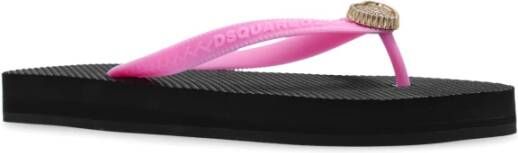 Dsquared2 Flip-flops met logo Pink Dames
