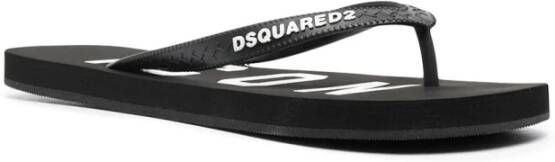 Dsquared2 Flip-flops met logo Zwart Dames