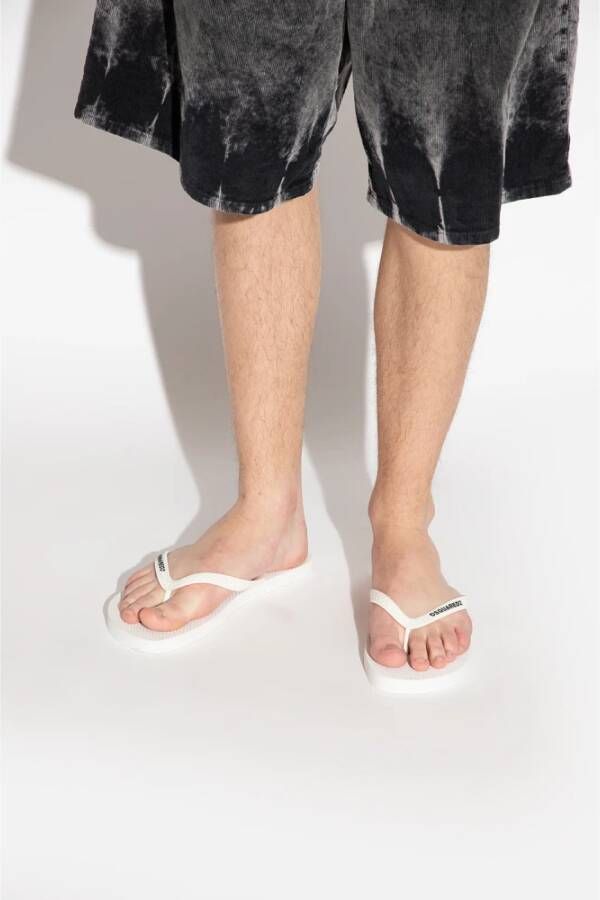 Dsquared2 Flip-flops with logo Wit Heren