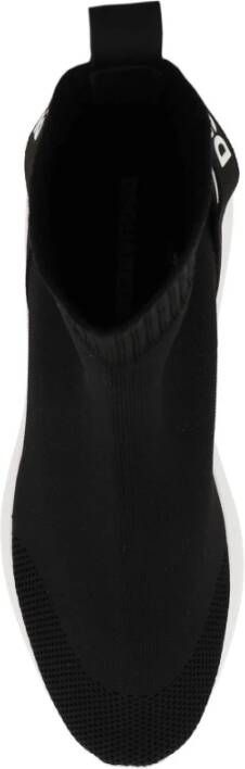Dsquared2 Fly High Top Sneakers met Stretch Gebreid Bovenwerk Black Heren