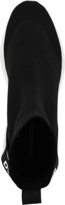 Dsquared2 Fly High Top Sneakers met Stretch Gebreid Bovenwerk Black Heren