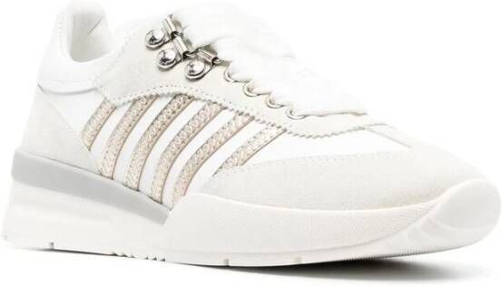 Dsquared2 Gestreepte lage sneakers White Dames