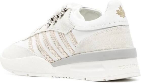 Dsquared2 Gestreepte lage sneakers White Dames