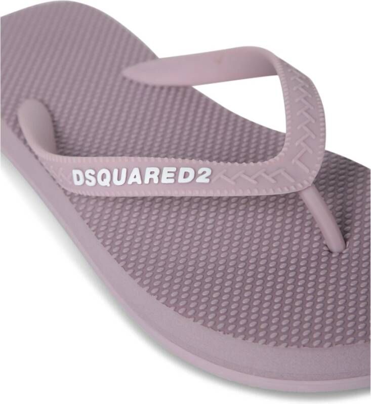 Dsquared2 Gestructureerde rubberen slippers voor de zomer