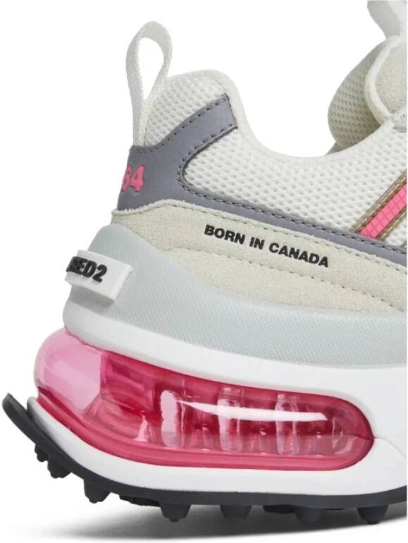 Dsquared2 Grijze Sneakers met Kalfsleer