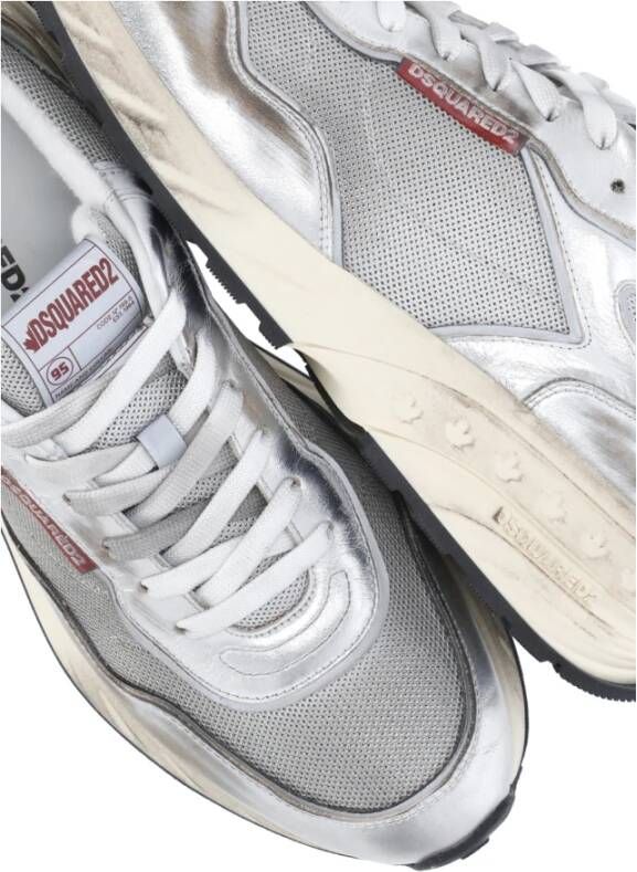 Dsquared2 Grijze Sneakers met Logo Details