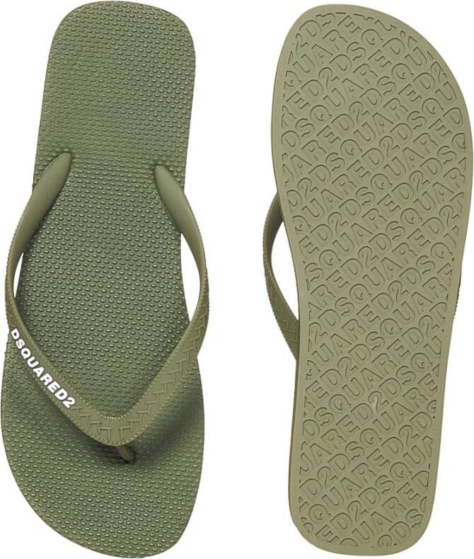 Dsquared2 Groene Teenslippers voor Mannen